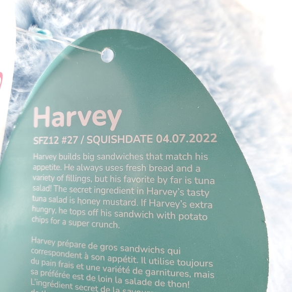 Harvey Fuzzamallow Squishmallow 12 Inch Blue Walrus BNWT - Picture 3 of 7